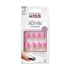 Nalepovacie nechty Salon Acrylic French Color - Squared 28 ks