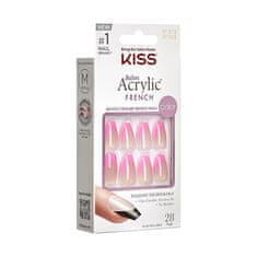 Nalepovacie nechty Salon Acrylic French Color - Squared 28 ks