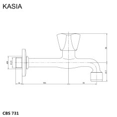 Mereo Kasia nástenný kohútik CBS731 - Mereo