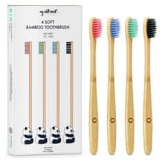 Bambusová zubná kefka (Bamboo Toothbrush) 4 ks