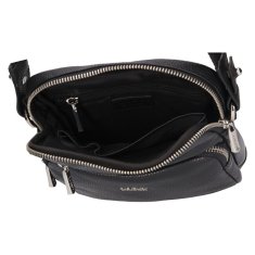 Pánska kožená crossbody taška 6048 BLK