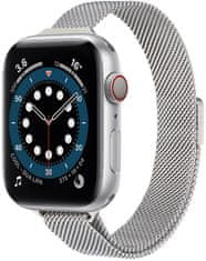 Oceľový milánsky ťah pre Apple Watch - Silver 42/44/45/49 mm