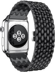 Oceľový ťah s dračím vzorom pre Apple Watch 38/40/41 mm - Black