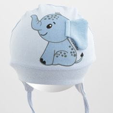 Bavlnená dojčenská čiapočka New Baby Happy Elephant blue - 56/62