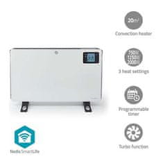 Nedis Ventilátor SmartLife konvekčný, teplovzdušný HTCO50WTW