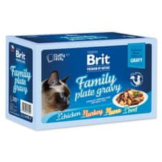 Brit Kapsička Premium by Nature filety v omáčke Family Plate 12x 85g