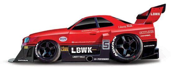 Maisto - Muscle Machines - Liberty Walk 1999 Nissan Skyline GT-R R34, 1:64