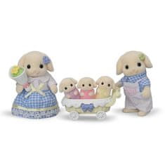 Sylvanian Families Rodina Flora králiky s trojčatami