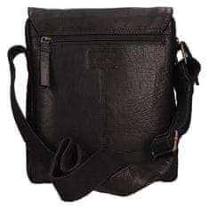 Pánska kožená crossbody taška 290603 BLK