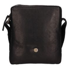 Pánska kožená crossbody taška 290603 BLK