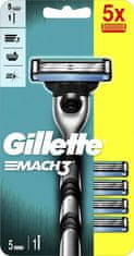 Holiaci strojček Gillette Mach3 + 5 hlavíc