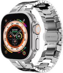 Oceľový ťah Iron Man pre Apple Watch 42/44/45/49 mm - Silver