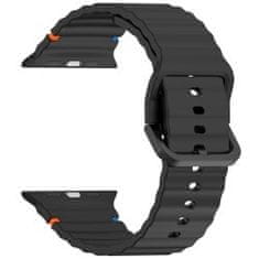 Remienok zo silikónu pre Apple Watch 42/44/45/49 mm - Black