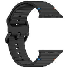 Remienok zo silikónu pre Apple Watch 42/44/45/49 mm - Black