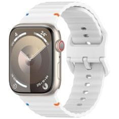 Remienok zo silikónu pre Apple Watch 42/44/45/49 mm - White