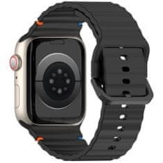 Remienok zo silikónu pre Apple Watch 42/44/45/49 mm - Black