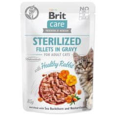 Brit Kapsička Care Cat Sterilized králik, filety v omáčke 85g