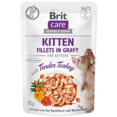 Brit Kapsička Care Cat Kitten morka, filety v omáčke 85g