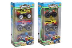 Autá Monster Truck kovové 3 ks 8 cm