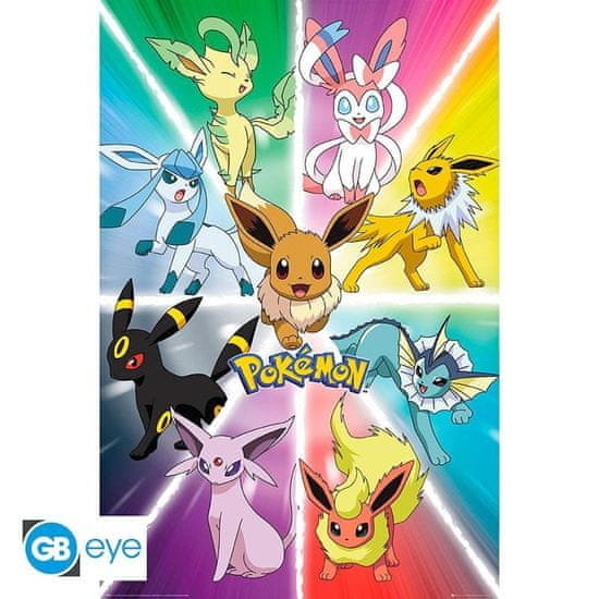 Pokémon Plagát Maxi Eevee Evolution 91,5 x 61 cm