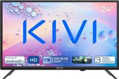 KIVI - 24 &#39;, HD, Android TV11, Black, 1366x768, 60 Hz, 2x5W, 17 kWh/1000h, BT5.1, HDMI 3x, USB 2x