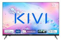 KIVI - 32&#39;, HD, AndroidTV 11, Čierna, 1366x768, 60 Hz, rep.2x8W, 26 kWh/1000h, HDMI 3x, USB 2x,