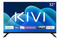 KIVI - 32&quot; (81cm), HD LED TV, Google Android TV11, reproduktory 2x8W, HDR10, DVB-T2, DVB-C, WI-FI, HDMI 2x, USB 2x