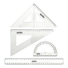 Spoko sada pravítok 4 ks - transparentná