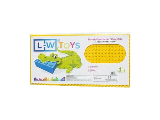 LW Toys Podložka na stavanie - JUNIOR 16x32 bodov žltá