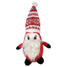 Hračka Dog Fantasy Winter Tale Santa s čiapkou, pískacie 40cm