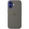 iPhone 16 Silicone Case with MS - Stone Gray