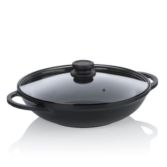 Panvica Wok Atura liaty hliník čierna 4 l KL-15174