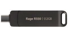 PATRIOT RAGE R550 512GB / USB Typ-A + USB Typ-C / USB 3.2 Gen 1 / šedá