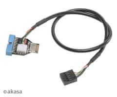 AKASA - USB 3.1 gen 2 int. na USB 3.1 Gen1 19-pin