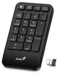 Genius NumPad 1000, Klávesnica, numerická, bezdrôtová, Copilot kláves, 2,4GHz, mini USB prijímač, čierna