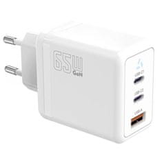 TB Touch 65W GaN Power Adapter, 2x USB C + USB A