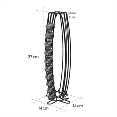 Xavax Barista stojan/ držiak pre 40 kapsúl Nespresso, kovový, matný čierny
