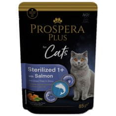 Kapsička Prospera Plus Sterelized 1+, Salmon, Peas 85g