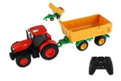 Teddies Traktor Zetor RC s valníkom plast 42cm 2,4GHz dobíjací pack + batéria so zvukom