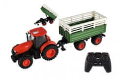 Teddies Traktor Zetor RC s vlekom plast 42cm 2,4GHz dobíjací pack + batéria so zvukom