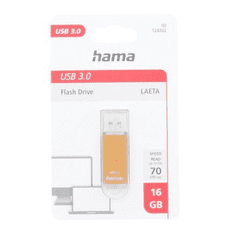 HAMA FleshPen Laeta, USB 3.0, 16 GB, 70 MB/s, hnedá