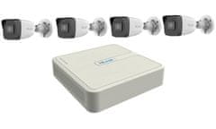 HiLook Powered by HIKVISION/ KIT bullet so šikovnou detekciou pohybu/ 1x NVR-104H-D/4P(C)/ 4x IP kamera IPC-B140HA