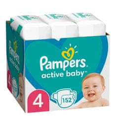 Pampers Active Baby plienky 4 (152 ks) 9-14 kg