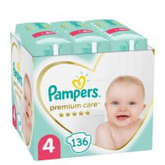 Pampers Premium Care 4 plienky (136 ks), 9-14 kg