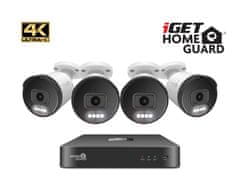 iGET HGNVK88504 - Kamerový UltraHD 4K PoE set, 8CH NVR + 4x IP 4K kamera, zvuk, SMART W/M/Andr/iOS