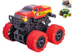 Auto monster truck 10 cm kov na zotrvačník (zelená, červená, oranžová, žltá)