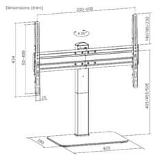 Univerzálny stojan Brateck LDT03-23L pre TV 37&quot;-70&quot;otočný stolný