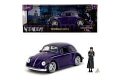 Jada Toys Wednesday auto 1972 VW Beetle 1:24 a figúrka Wednesday