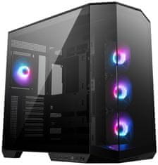 MSI skriňa MAG PANO 100R PZ Black/ bez zdroja/ ľavé a predné sklo/ 4x 120 mm A-RGB fan/ 1x USB-C/ 1x USB3.2/ čierna