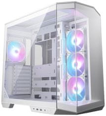 MSI skriňa MAG PANO 100R PZ White/ bez zdroja/ ľavé a predné sklo/ 4x 120 mm A-RGB fan/ 1x USB-C/ 1x USB3.2/ biela